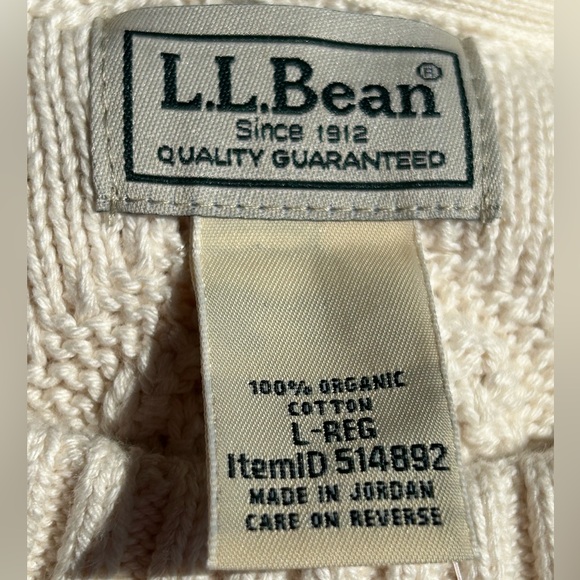 NWT LL BEAN sM 💯organic cotton cable knit sweater Super soft-BEAN quality! - Picture 3 of 7